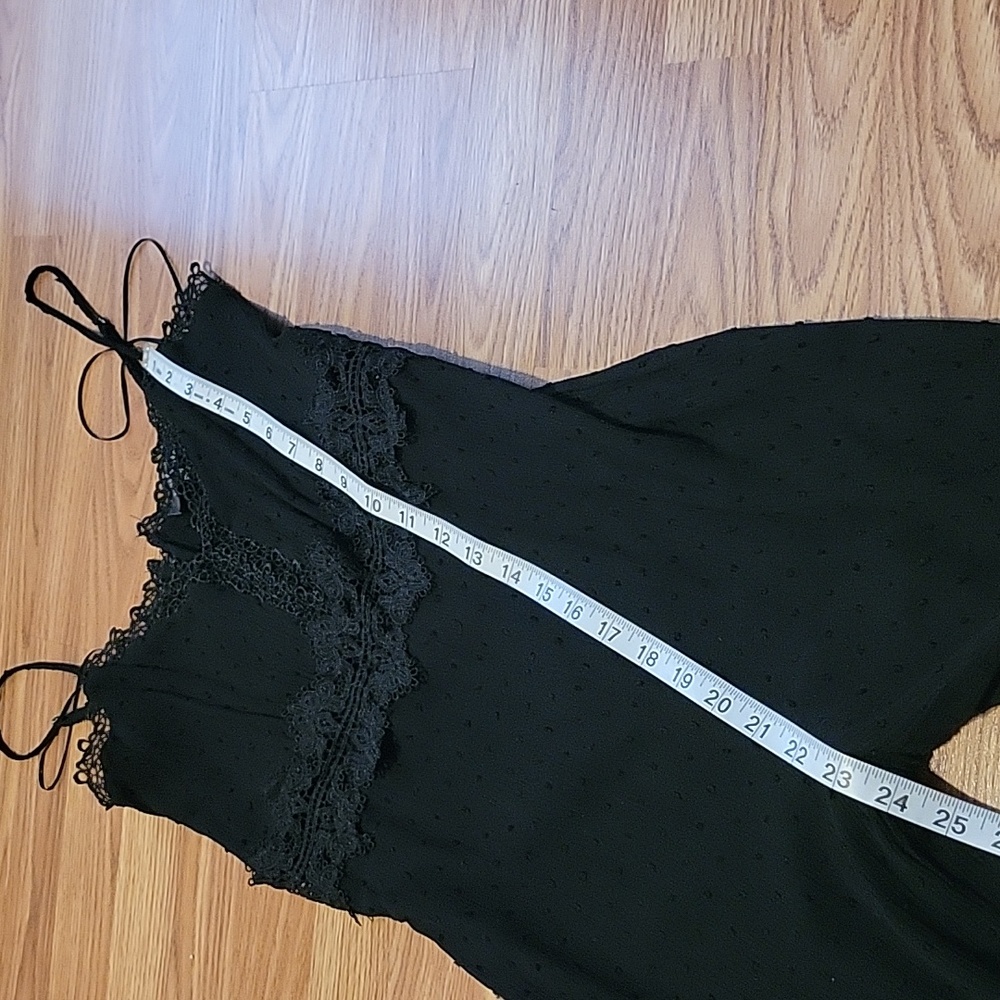 Leeta Black Swiss Dot Lace Wide-Leg Jumpsuit, Medium - Picture 9 of 9